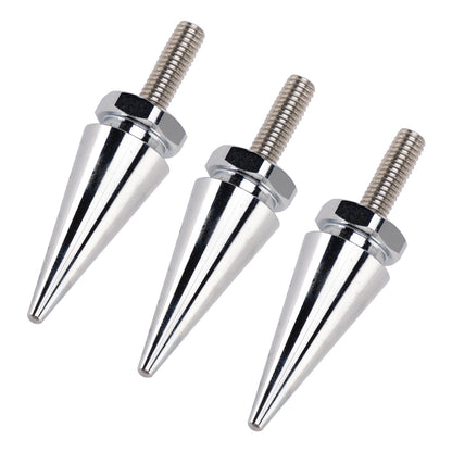3 bulloni per parabrezza con punte argento per Electra Glide Tri Glide Street Glide 96-13