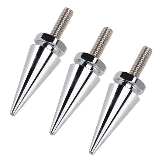 3 bulloni per parabrezza con punte argento per Electra Glide Tri Glide Street Glide 96-13