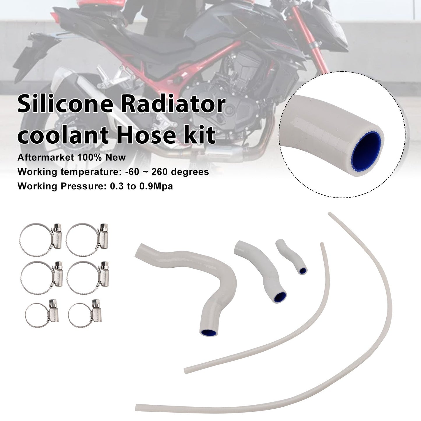 Tubo flessibile del liquido di raffreddamento del radiatore in silicone Honda CB750 Hornet 2023-2025
