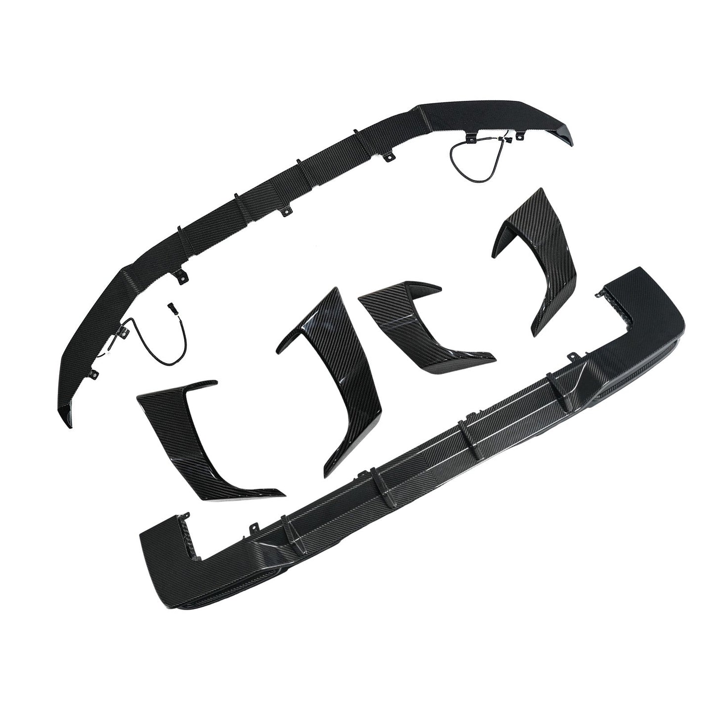 Spoiler anteriore e posteriore in fibra di carbonio a secco + prese d'aria laterali per Mercedes Classe G W465 2025+