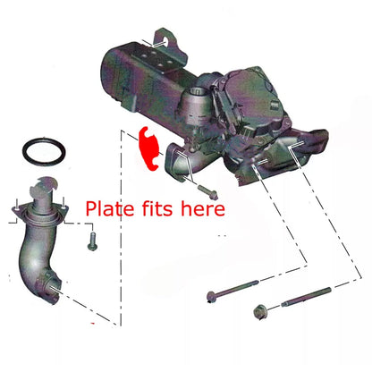 Piastra cieca valvola EGR per Ford Mondeo Kuga Focus 2.0L TDCi Euro5 DW10CTED4