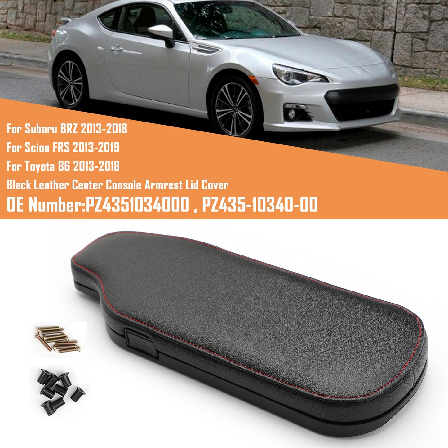 Coperchio bracciolo console nero PZ4351034000 per Toyota 86 BRZ Scion FRS 13-18