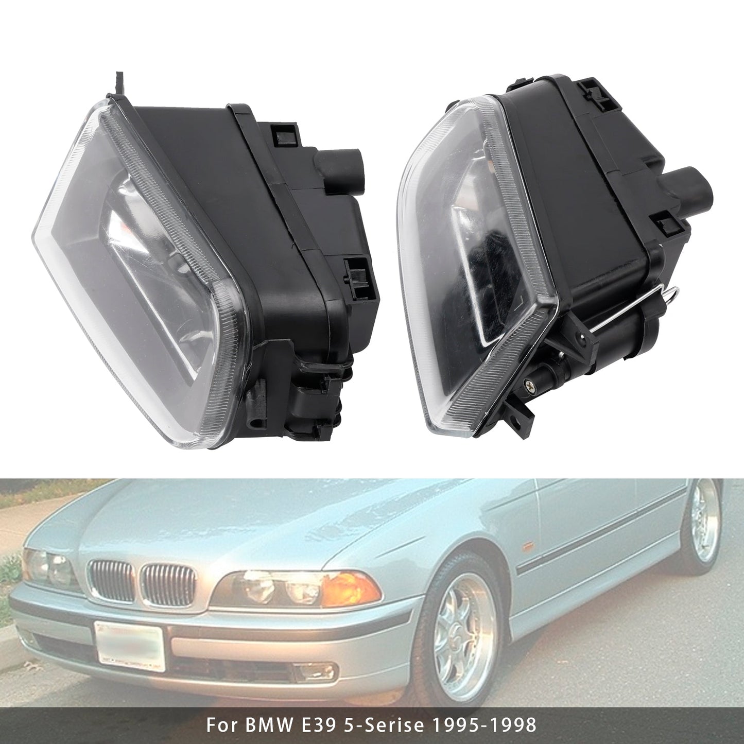 Coppia di alloggiamenti per fari fendinebbia paraurti anteriore per BMW E39 Serie 5 1995-1998