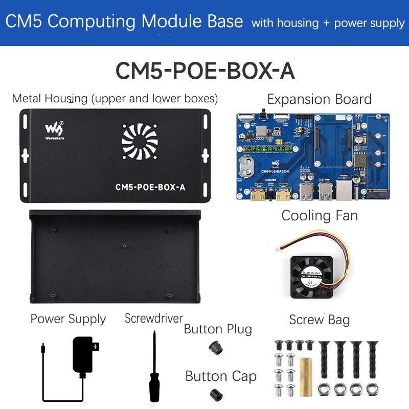 Raspberry Pi CM5 PoE Scheda di espansione Modulo di elaborazione Supporto scheda base M.2 NVMe