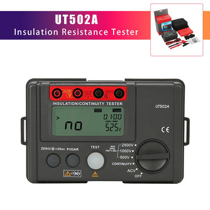 UT502A 2500V Misuratore di resistenza di isolamento Tester di terra Megohmmetro Volt