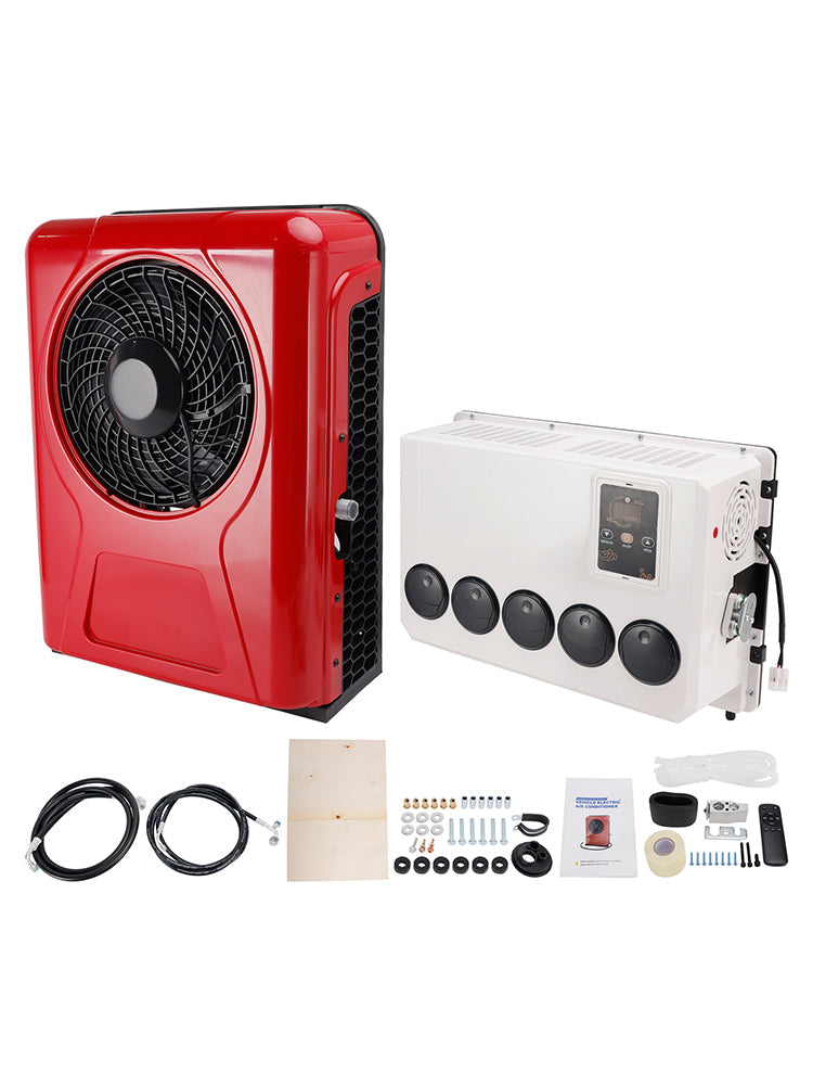 Condizionatore d'aria split da 24 V per camper, camion, roulotte e veicoli ricreazionali, 13000 BTU