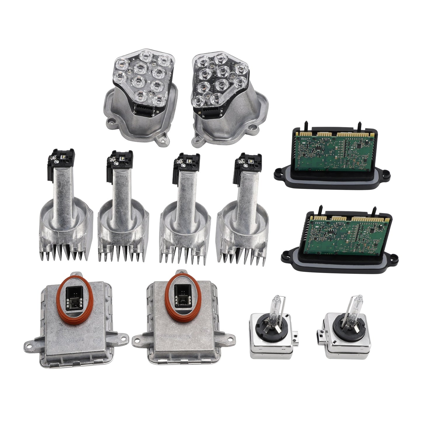 2011-2013 BMW 535i xDrive 12 pezzi modulo di alimentazione sinistro + destro fari a LED AHL 63117316217 130732946100