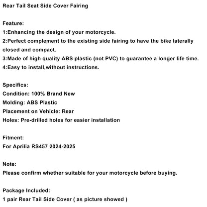 Carenatura laterale del codino posteriore Aprilia RS457 RS 457 2024-2025