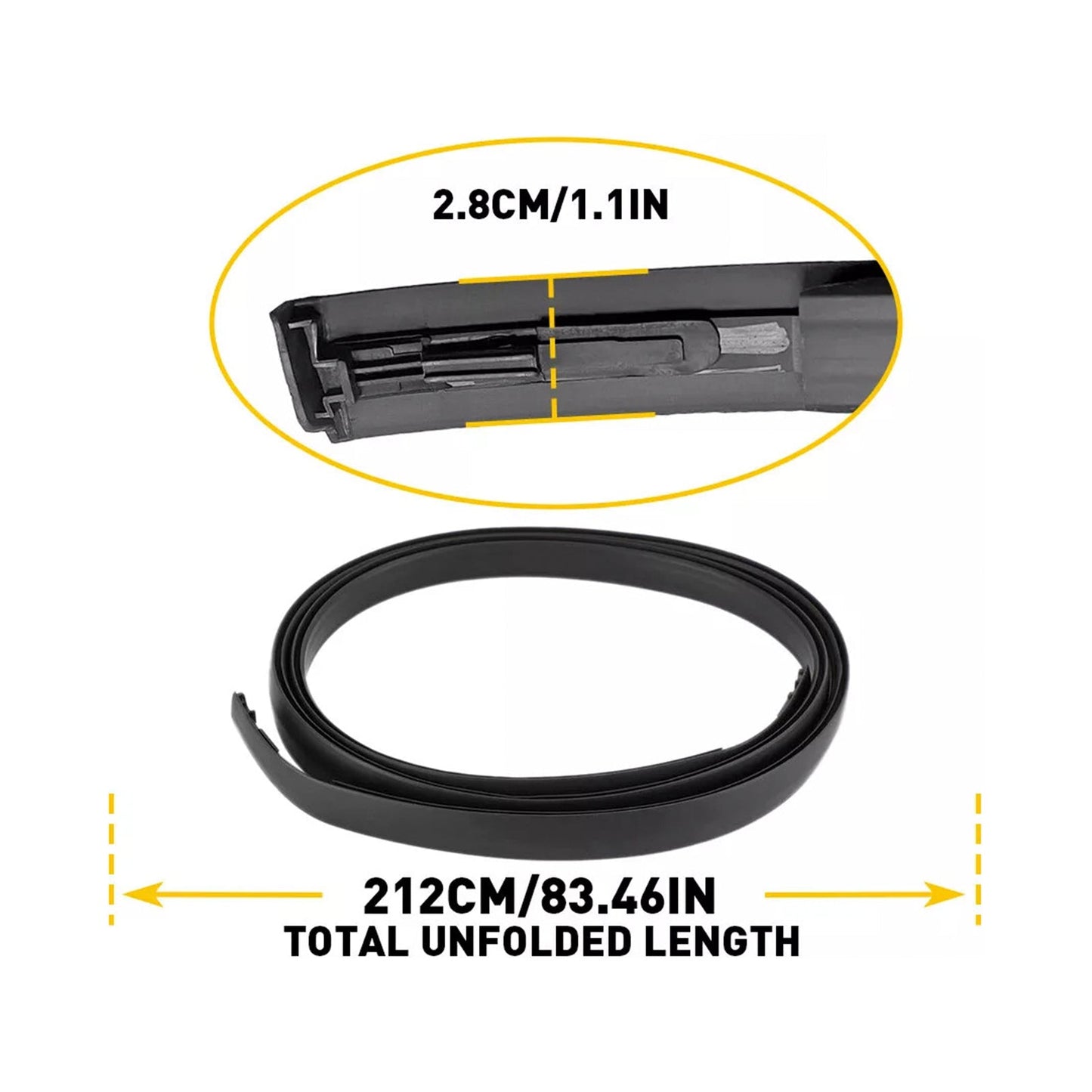 Modanatura per gocciolatoio del tetto Scion xB 2008-2015, lato destro e sinistro, in gomma, 2 pezzi