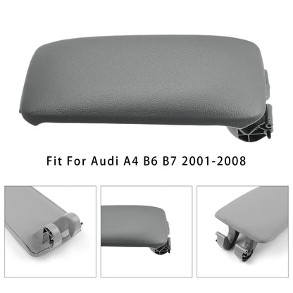 Coperchio della console centrale del bracciolo in pelle grigia Audi A4 B6 B7 2001-2008 8E0864245E