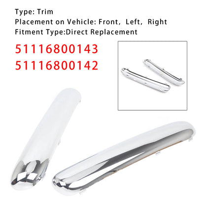 Set di finiture cromate per paraurti anteriore Mini One Cooper R50/R52/R53 2001-2004