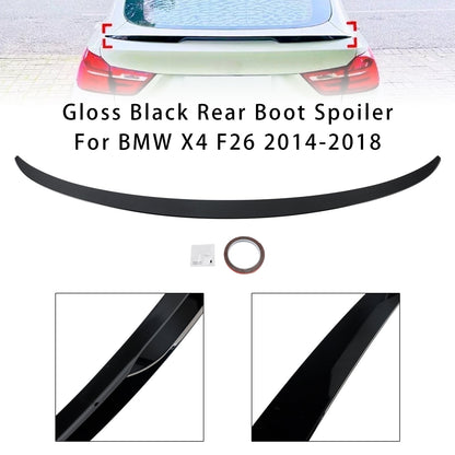 Spoiler posteriore per bagagliaio BMW X4 F26 2014-2018 nero lucido