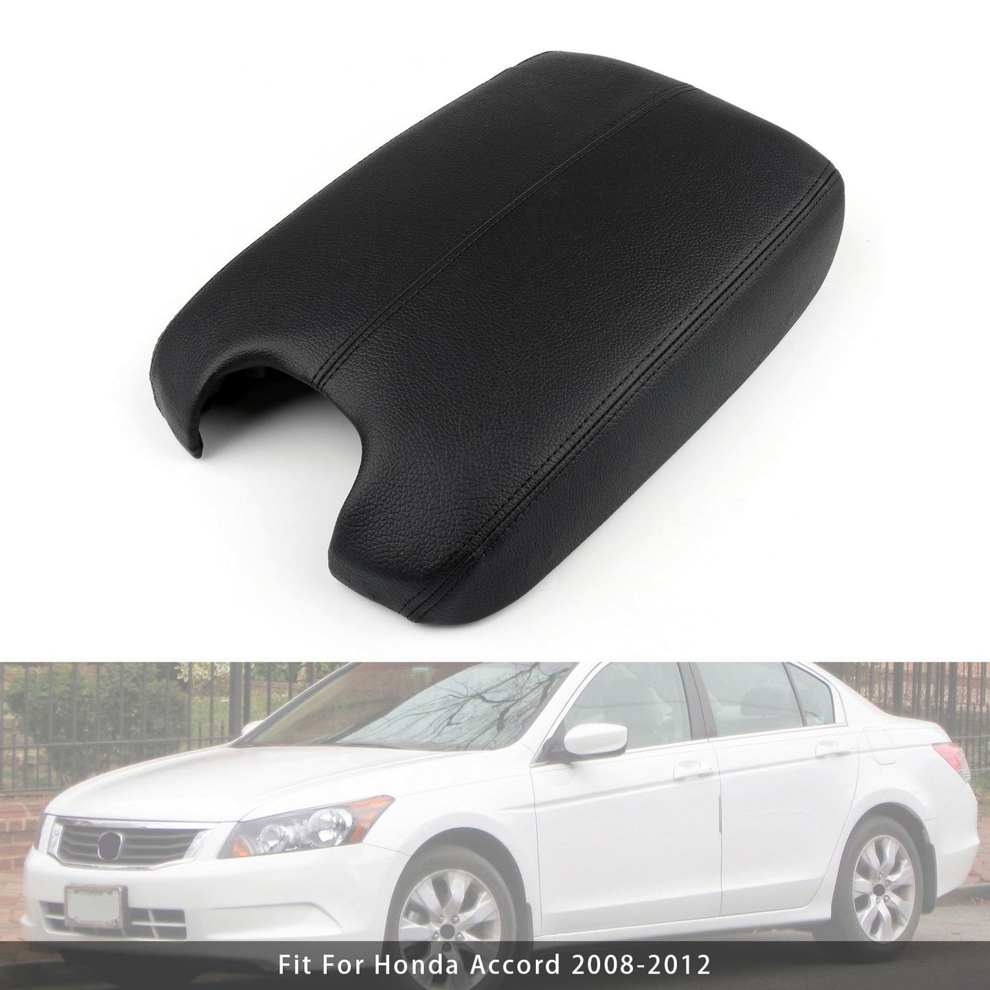 Coperchio della console centrale del bracciolo in pelle nera per Honda Accord 2008-2012