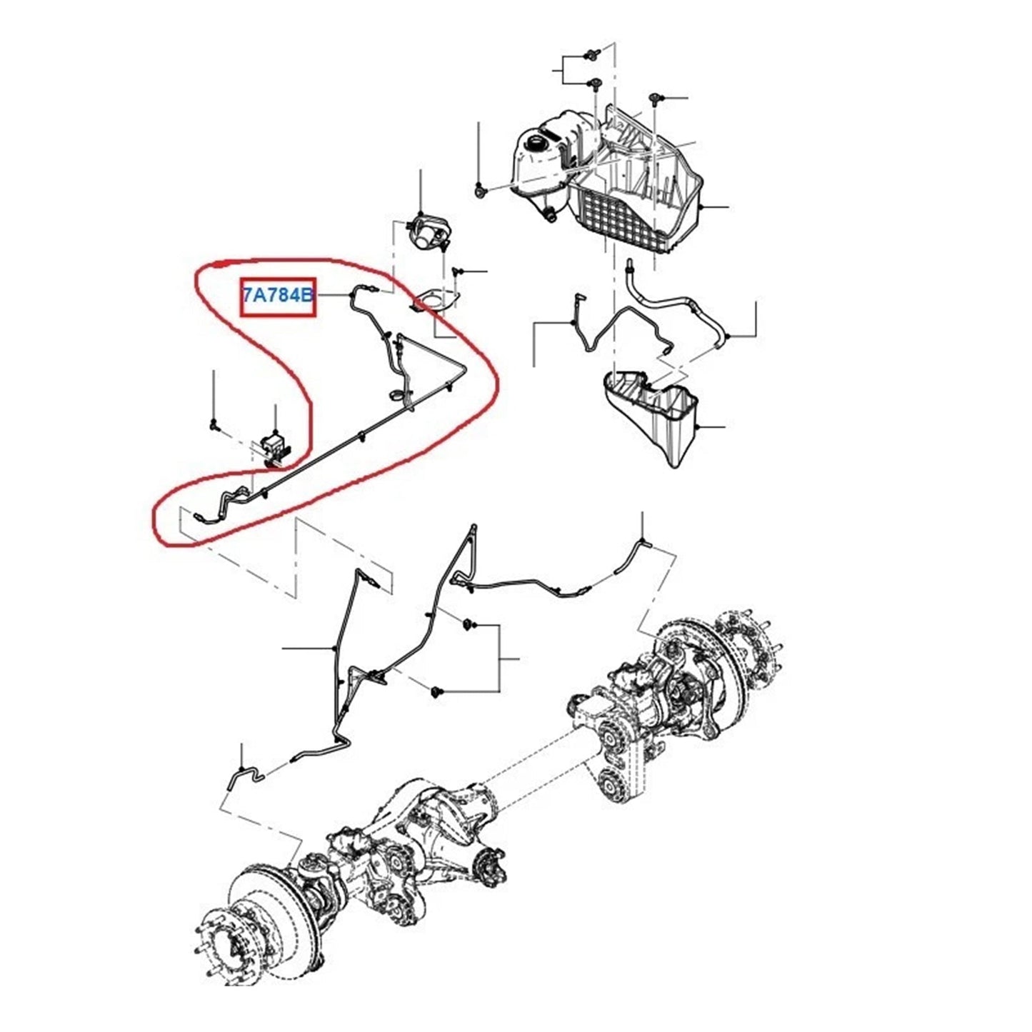 Tubi del vuoto con bloccaggio del mozzo 7C3Z-7A784-C per Ford F-250 Super Duty 2008-2010