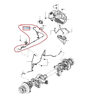 Tubi del vuoto con bloccaggio del mozzo 7C3Z-7A784-C per Ford F-250 Super Duty 2008-2010