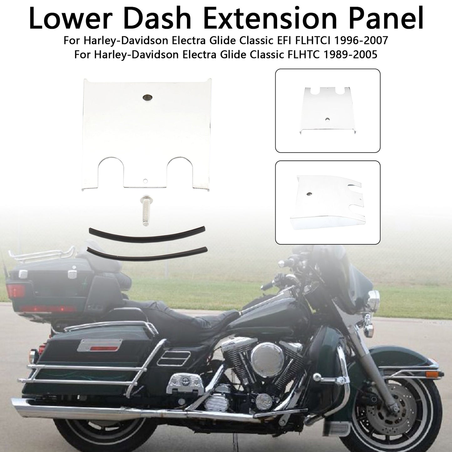 Pannello di estensione del cruscotto inferiore per Electra Glide Road Glide FLHT FLTC 89-07