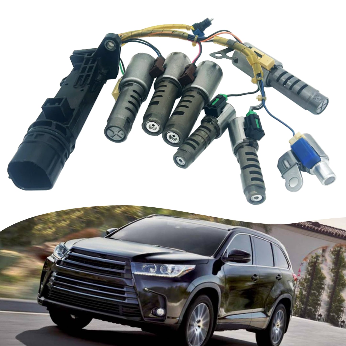 U760E Trans Solenoid w/ Harness Per CAMRY HIGHLANDER RAV4 SIENNA SCION 6-Speed