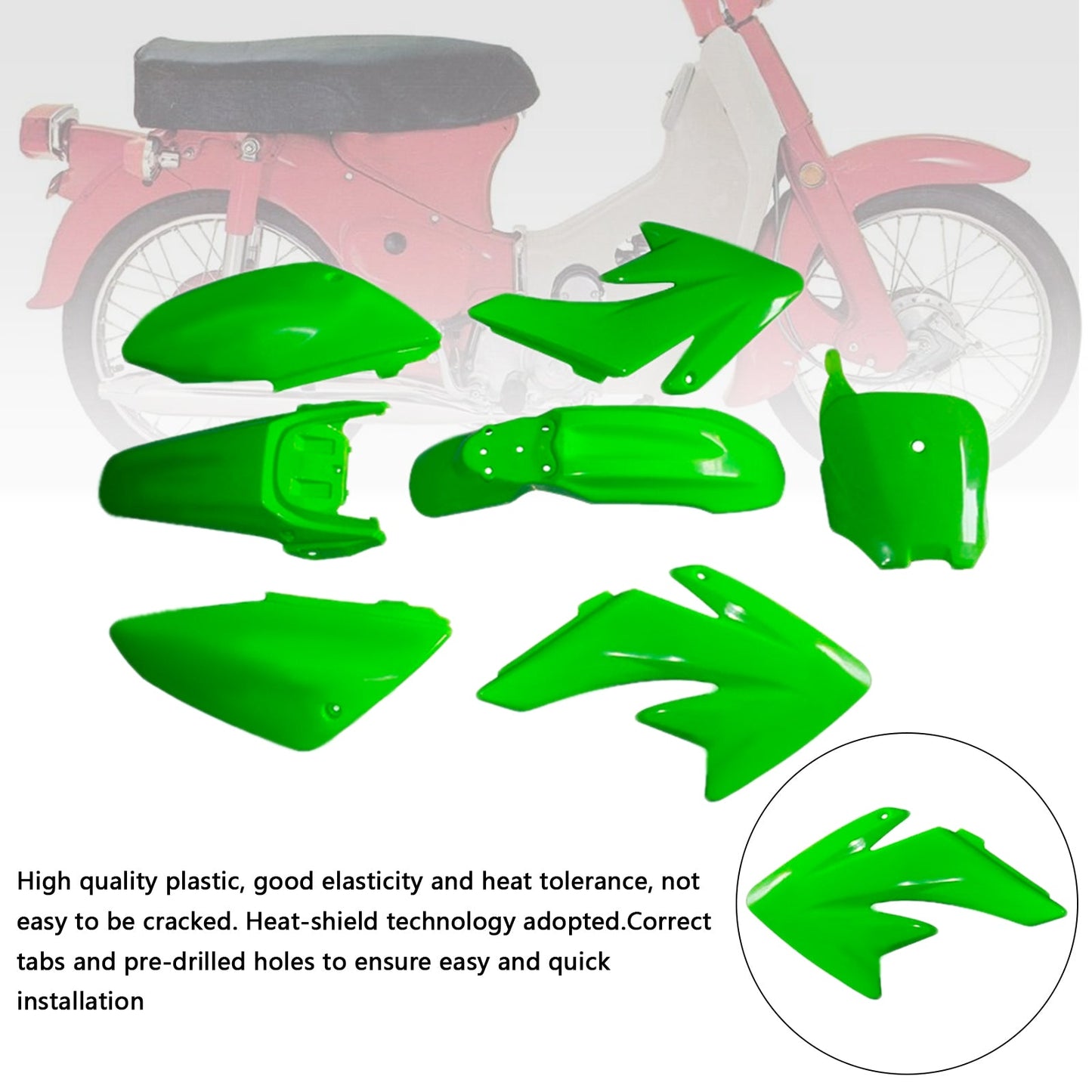 Kit di plastica per carrozzeria e parafango per HONDA CRF70 DIRT BIKE