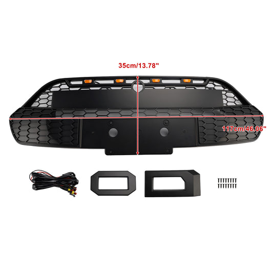 2013-2017 Ford Transit Custom Griglia per paraurti anteriore nera opaca con LED