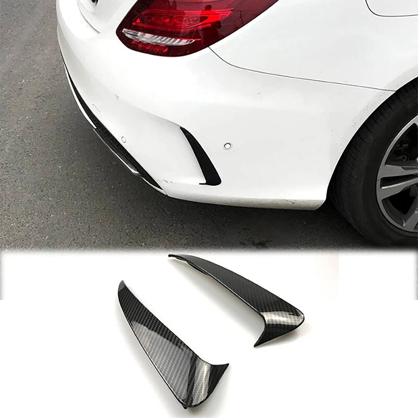 Copertura della presa d'aria posteriore in fibra di carbonio per Mercedes Classe C W205 C43 C63 2014-2019
