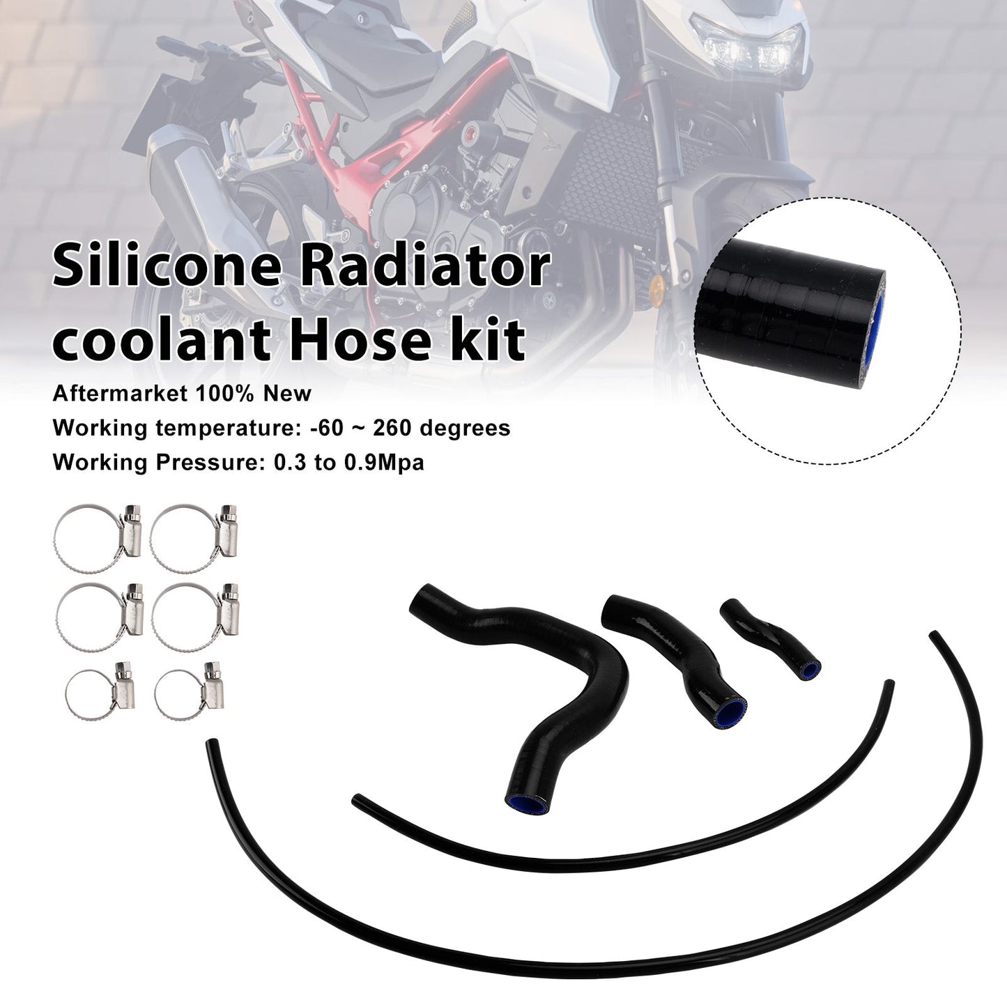 Tubo flessibile del liquido di raffreddamento del radiatore in silicone Honda CB750 Hornet 2023-2025
