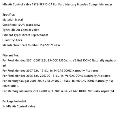 Valvola di controllo dell'aria al minimo 1S7Z-9F715-CA per Ford Mercury Mondeo Cougar Marauder