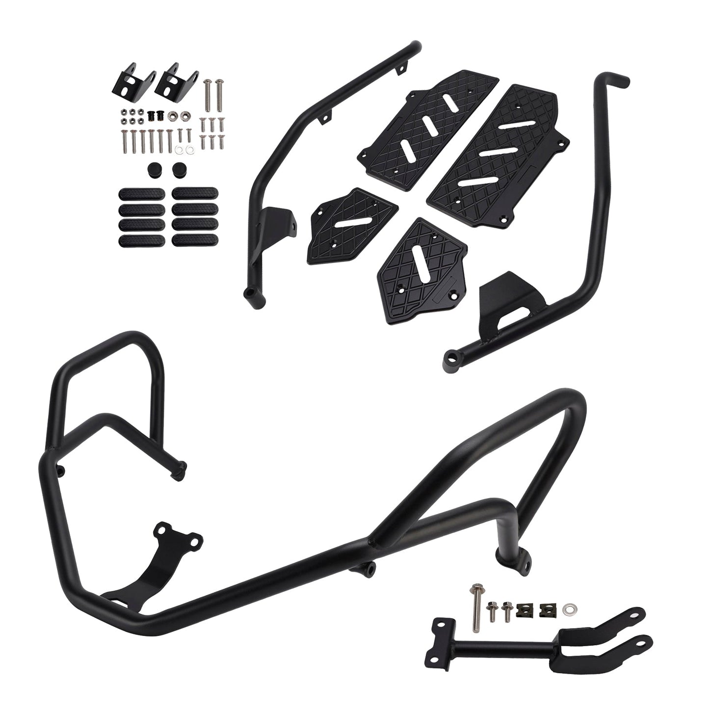 Barra di protezione motore superiore e inferiore per Honda Adv350 2022-2025, nera