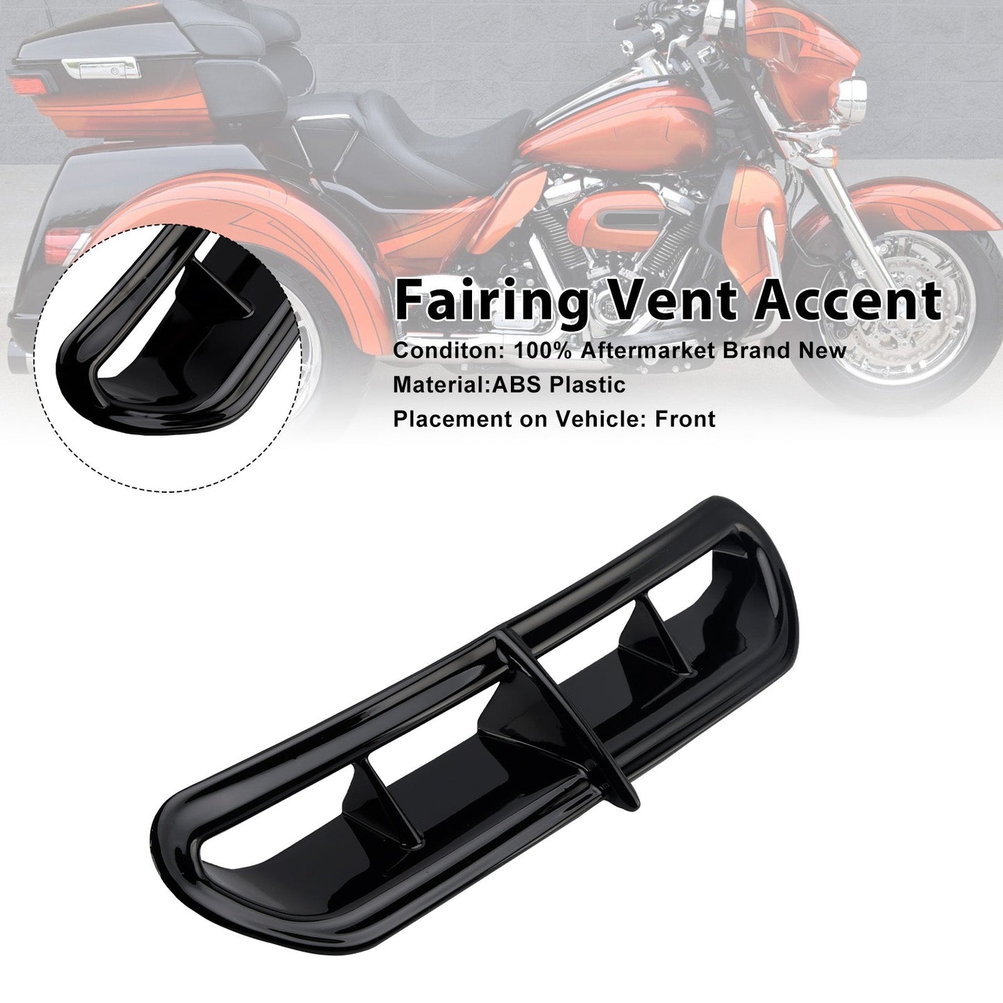 Carenatura con presa d'aria per Touring Electra Street Trike Glide Ultra 2014-2022