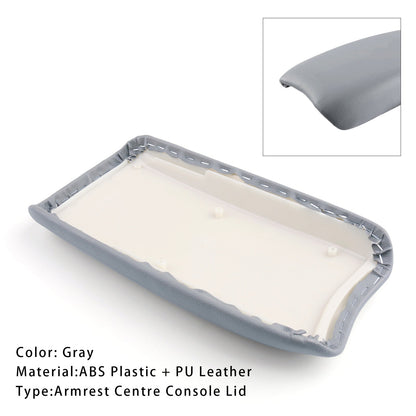 Coperchio della console centrale del bracciolo in pelle grigia per Honda CIVIC 2006-2009