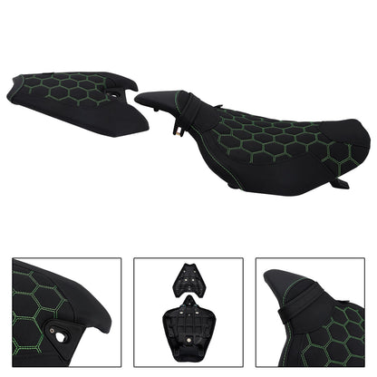 2014-2025 2024 Per Kawasaki Z1000 Kit sella conducente e passeggero Cuscino posteriore Verde2