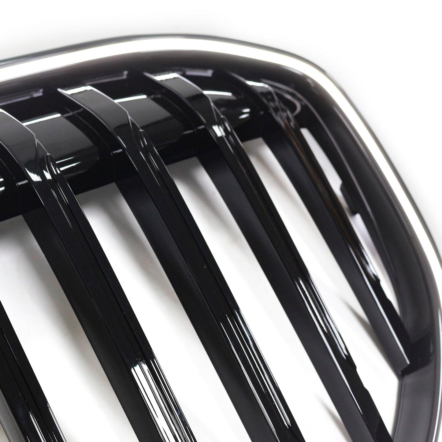 Griglia anteriore nera lucida a lamelle singole BMW Serie 7 G12 passo lungo 2019-2022