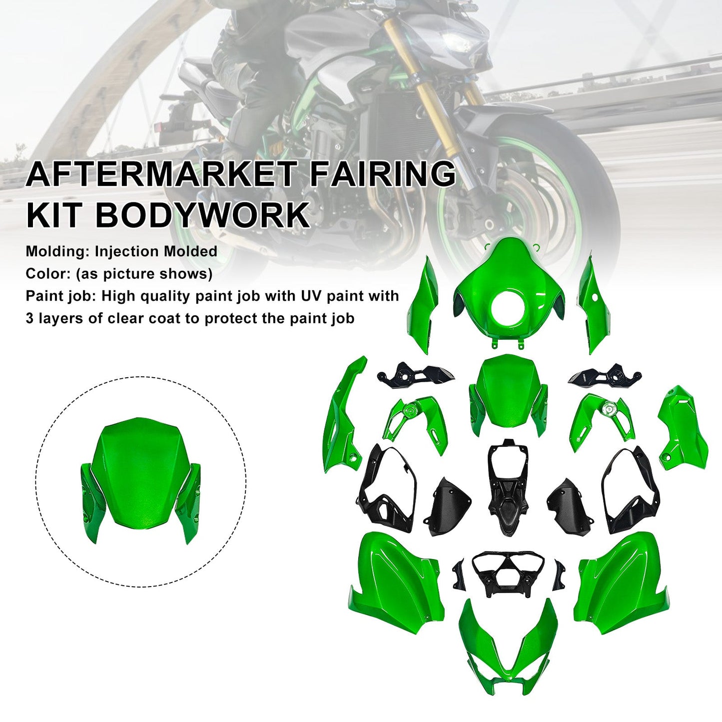 Kit di carene stampate a iniezione per Kawasaki Z900 2025-2026