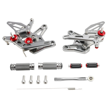 Pedane arretrate in alluminio CNC Kawasaki Ninja ZX6R ZX636 2024-2025