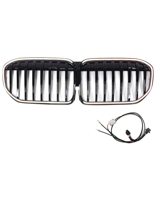 Griglia anteriore nera lucida a stecca singola per BMW Serie 7 G11 G12 2019-2022