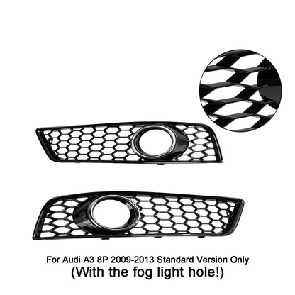 Griglia di copertura della luce fendinebbia anteriore del paraurti a nido d"ape Audi A3 8P 2009-2013