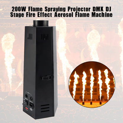 200W Spruzzatura Proiettore Spruzzatura DMX DJ Fire Effect Aerosol Flame Machine