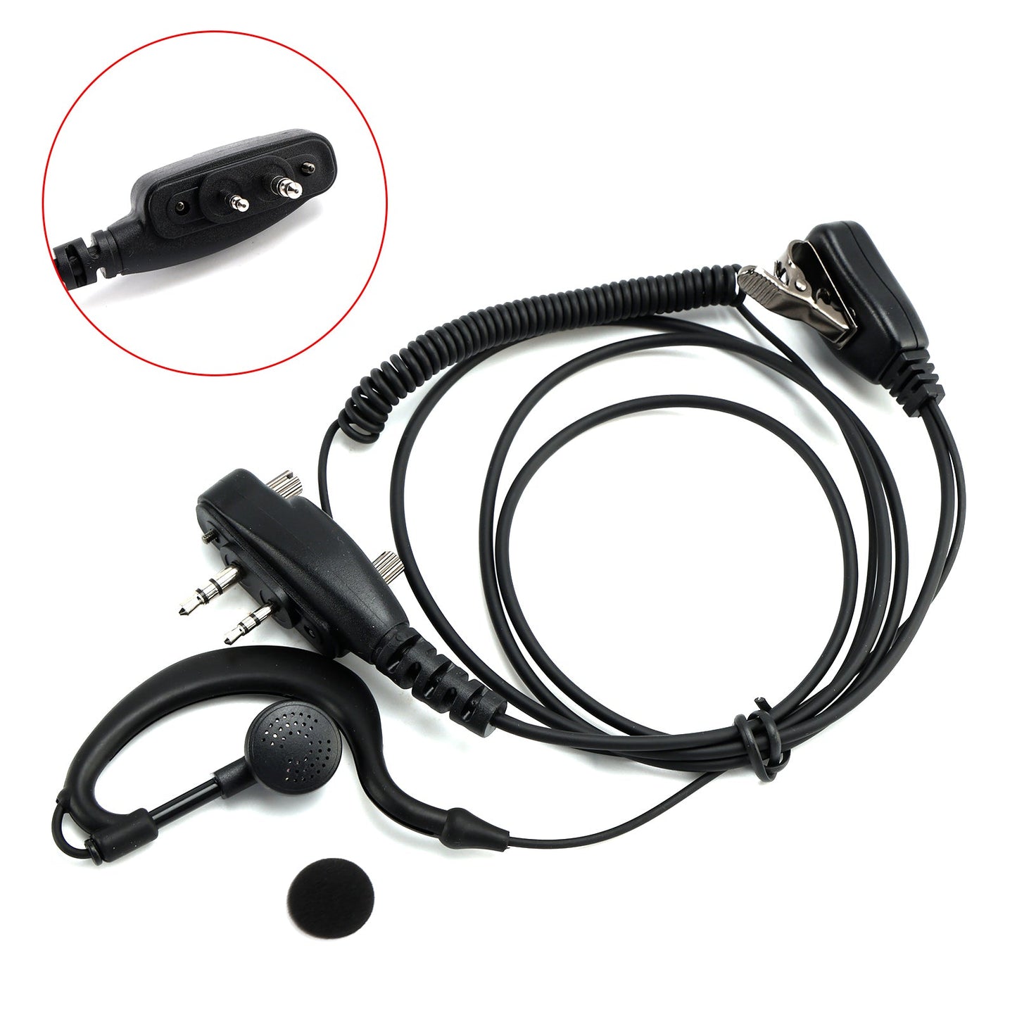 Cuffie con gancio auricolare curvo ICOM F1000-011 per ICOM A16 IC-F3230 F4230D F1100 F2100D