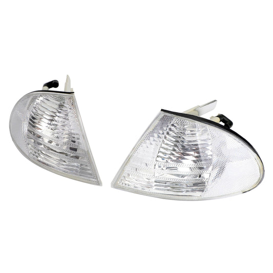 Coppia di luci laterali angolari bianche per BMW Serie 3 E46 Berlina 1998-2001 63136902766