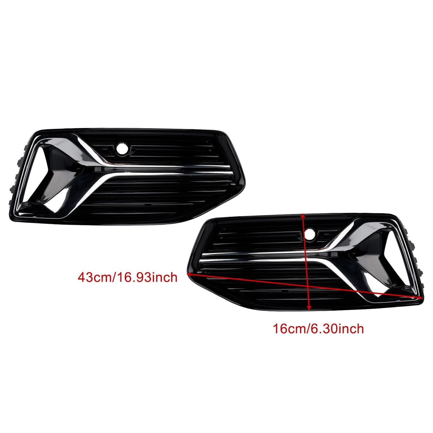 Griglia di copertura fendinebbia paraurti anteriore Audi A6 C8 2019-2023 2 pezzi 4K0807647