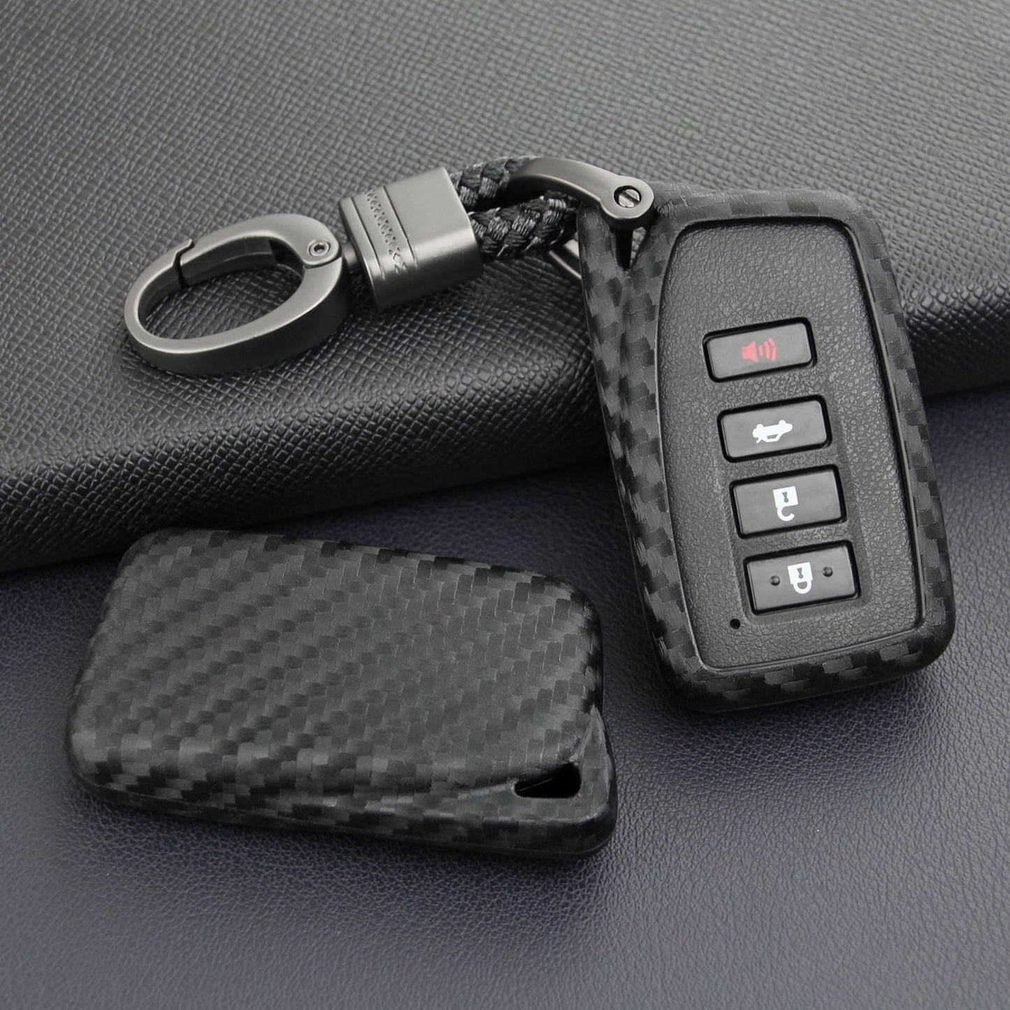 Custodia in pelle e silicone per chiave auto con fibbia per Lexus