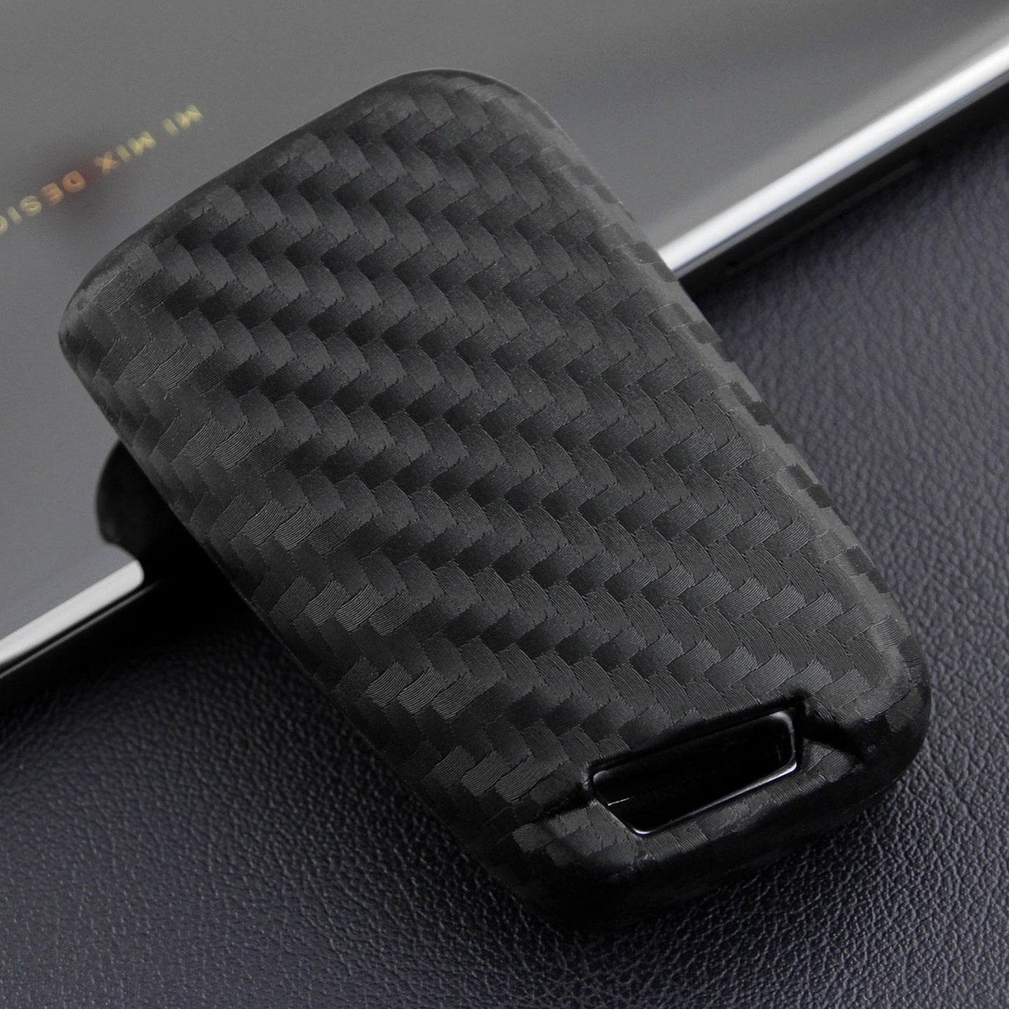 Custodia in silicone e pelle per chiave auto con fibbia per Volkswagen Golf MK7
