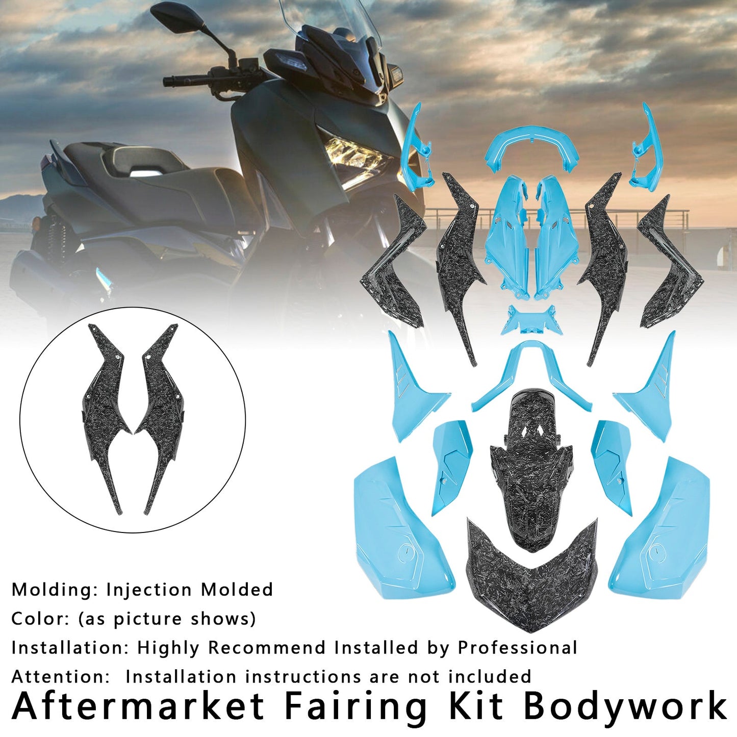 Kit carenatura carrozzeria iniezione Yamaha X-MAX 300 XMAX 2023-2024