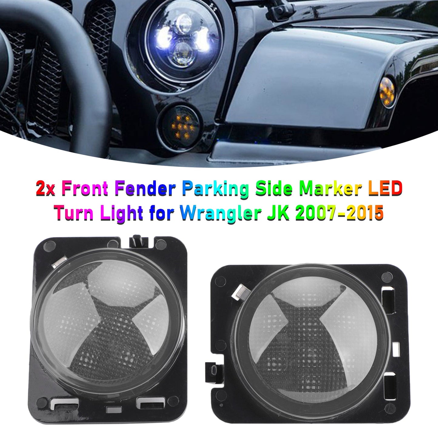 2007-2015 Wrangler JK 2x indicatori di direzione a LED per parafango anteriore