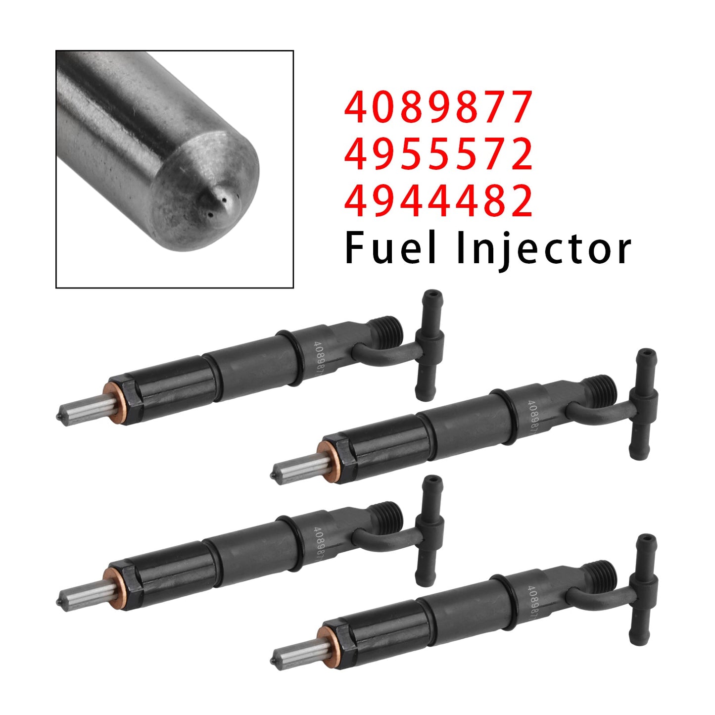 4 iniettori di carburante per motore Cummins B3.3 QSB3.3 4089877 4955572 4944482