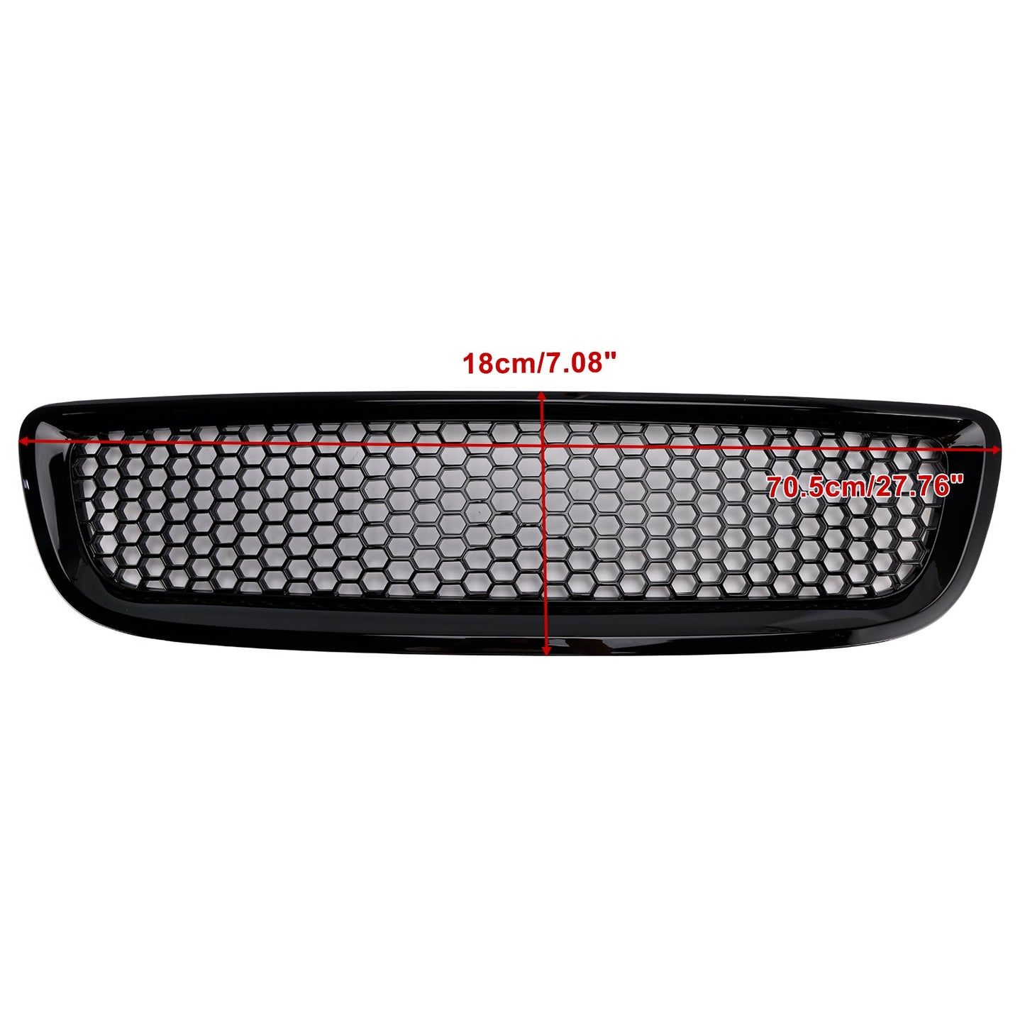 Griglia a nido d'ape per paraurti anteriore nero lucido Volvo S40 V50 2008-2012