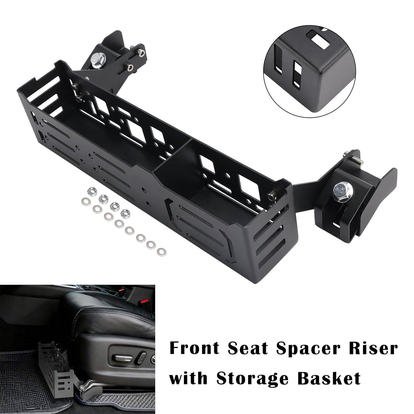 Distanziale rialzato per sedile anteriore con cestello portaoggetti per Toyota Tacoma 2005-2023