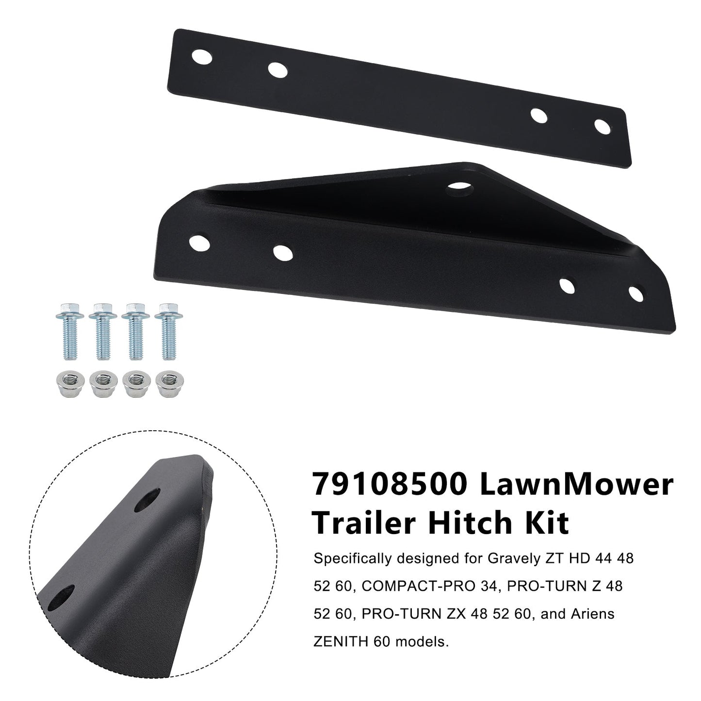 79108500 Kit di attacco per rimorchio tosaerba per trattorino tosaerba Gravely Ariens48 52 60Zero