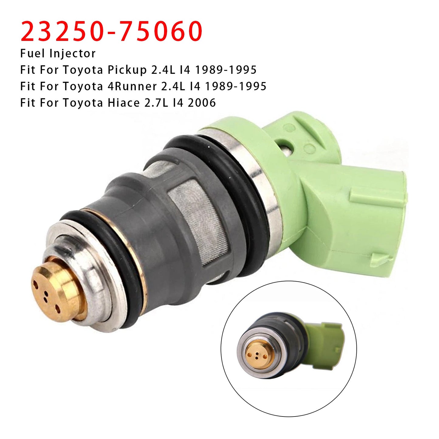 1 iniettore di carburante per Toyota Pickup 4Runner Hiace 2.4L 1989-1995 23250-75060