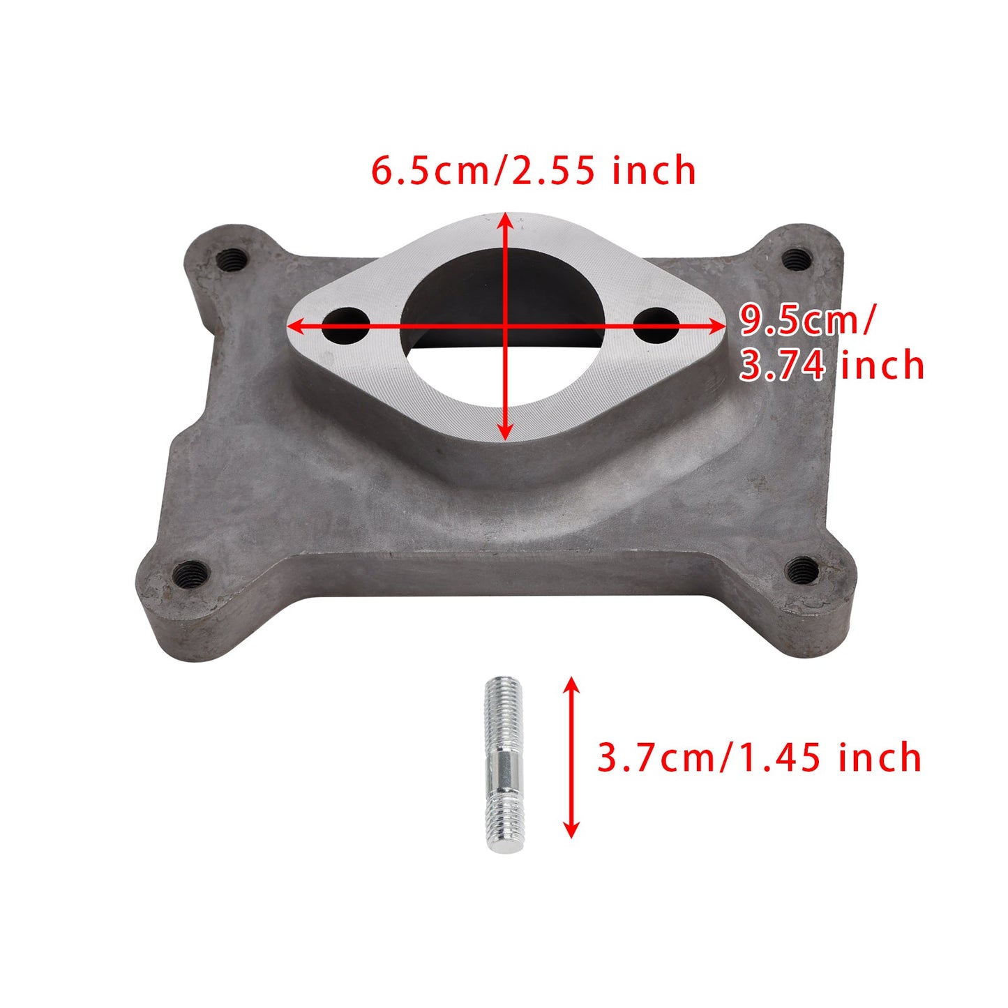 Adattatore per carburatore ad alte prestazioni in alluminio naturale 2044 One 2044