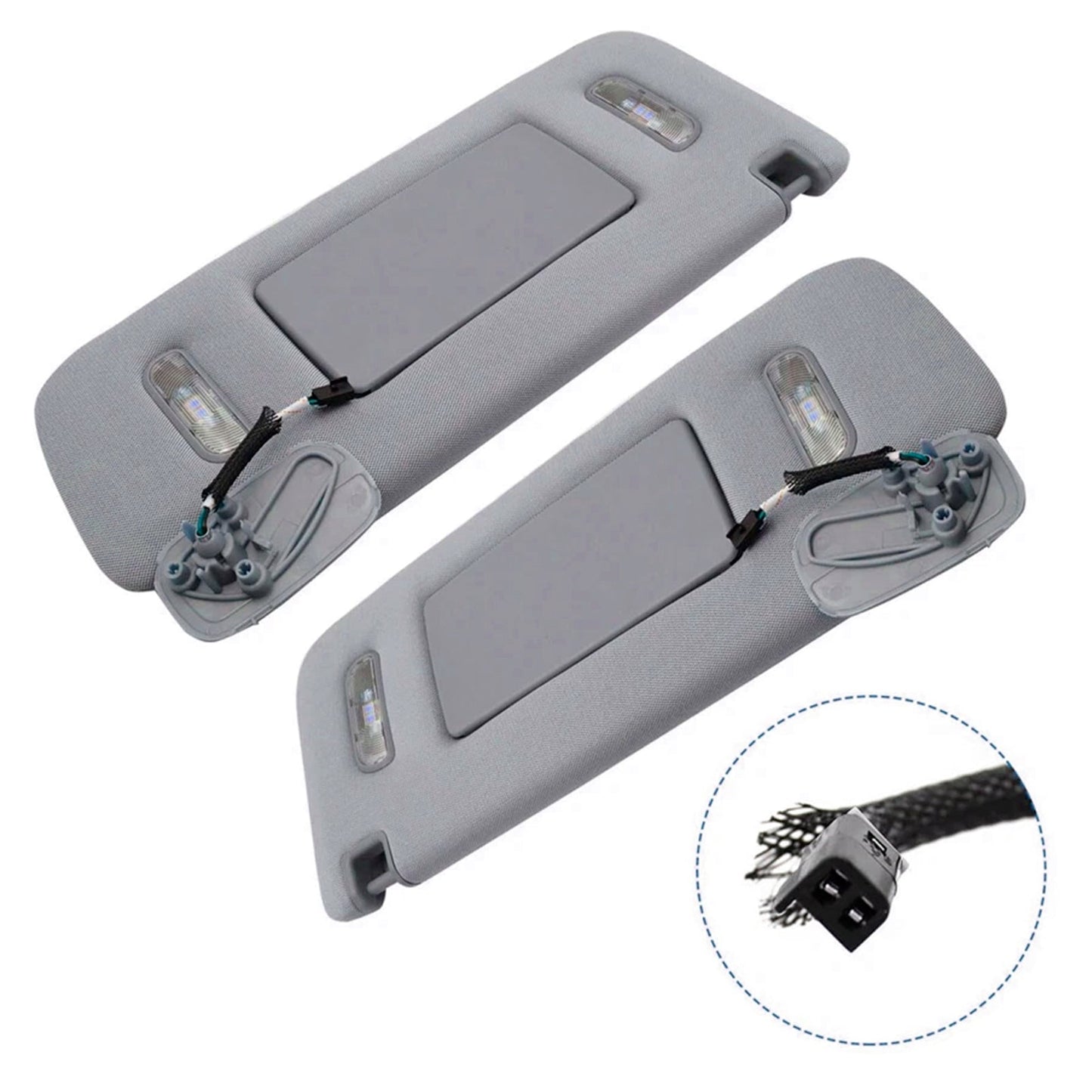 2 pezzi Visiera parasole grigia sinistra e destra 22870346 23459643 per Nissan Altima 2013-2018